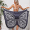 Beach Skirt Beach Wear Dress Beach Party Vacation Style Stunning Butterfly Print Dress Backless Beach Skirt Beach Cover Dress